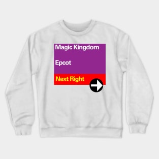 Purple Road Sign Crewneck Sweatshirt